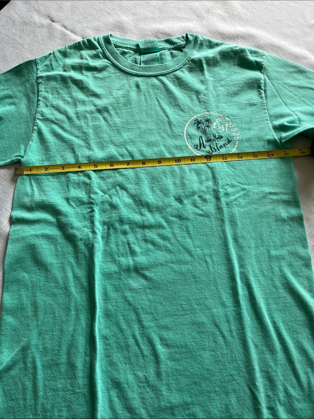 Vintage Anna Maria Island Florida Mint Green Long Sleeve Graphic Tee Size Small - Picture 6 of 8